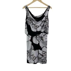 White House Black Market Dress Sleeveless Tropical Blouson Multicolor Womens S